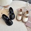 Children's Round-toed Thick-soled Leather Shoes for Summer Retro British Style Korean Cute Japanese Mary Jane Shoes