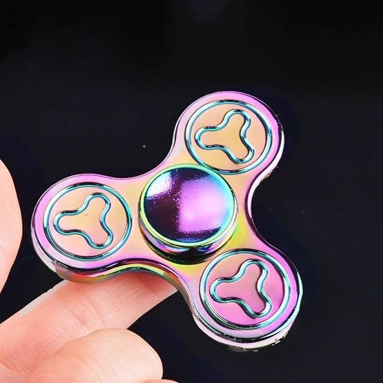 Premium Quality Rainbow Tri Fidget Spinner For Stress Relief And Focus Enhancement