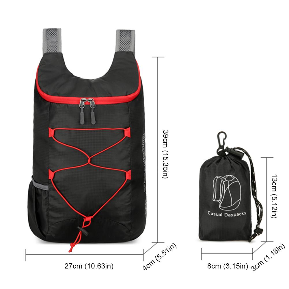 10L Bergsteigerrucksack Spritzwassergeschützt Faltbar Reise Tagesrucksack Tasche Ultraleicht Sport Tagesrucksack Camping Wanderrucksack für Herren Damen