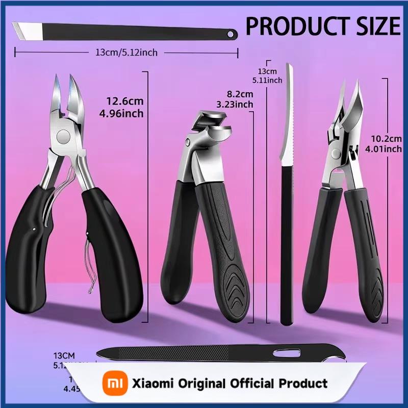 Xiaomi 7PCS Professional Pedicure Manicure Tool Kit Ingrown Toenail Nipper, Heavy Duty Thick Nail Trimmer Dead Skin Remover Foot Care