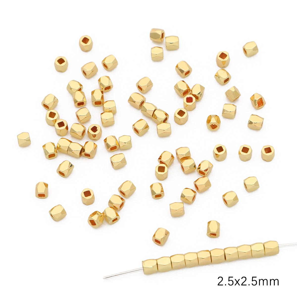 

10 шт медные прокладки неправильной формы бусины Очарование для DIY ожерелье браслет ювелирных изделий ремесло 2.5x2.5mm золотой