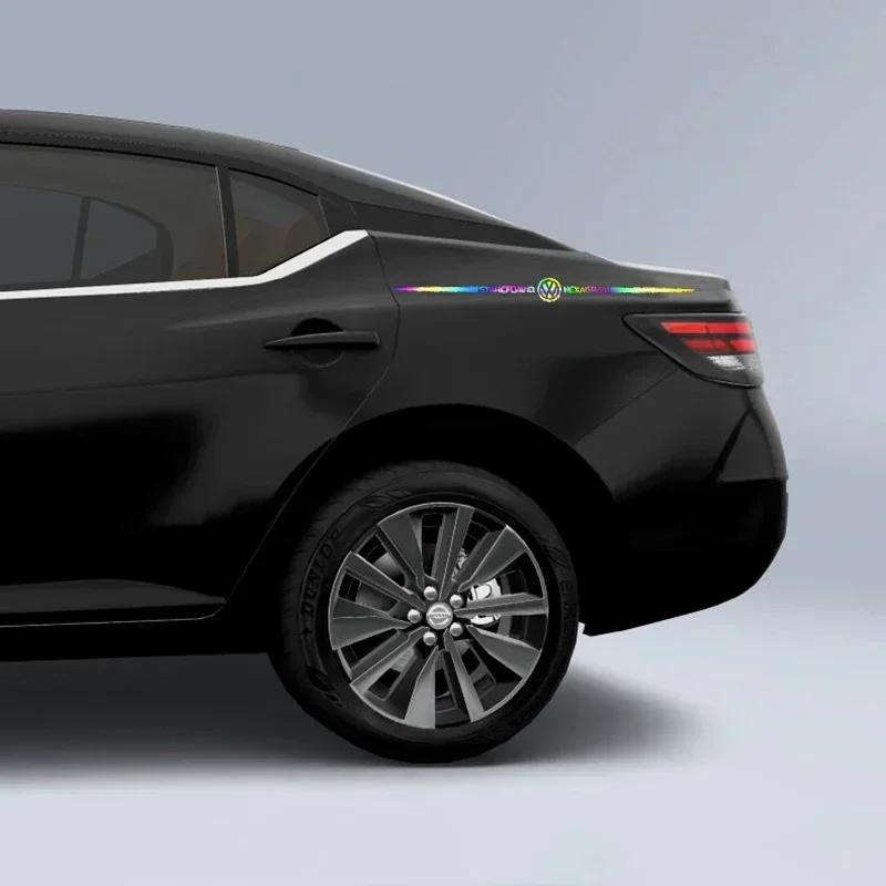 Dla VW Nowy 60cm Laserowa Naklejka na Szybę Samochodową Naklejki na Karoserię Samochodu dla Volkswagen Golf MK4 MK6 MK7 Jetta Touareg Beetle Passat Polo