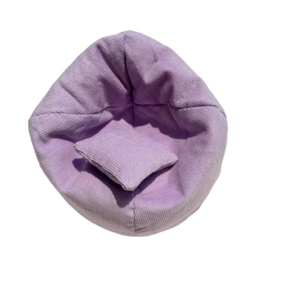 Bean Bag Chair for 17cm Dolls Handmade Corduroy Mini Sofa Pillows Cute Desktop Decoration Doll Accessory