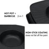 1800W 2 IN 1 220V Hotpot Casalingo Piastra da Forno Hotpot Casalingo Grigliata Hot Pot Piastre Elettriche Griglie Elettriche Pentola Piastra BBQ Antiaderente