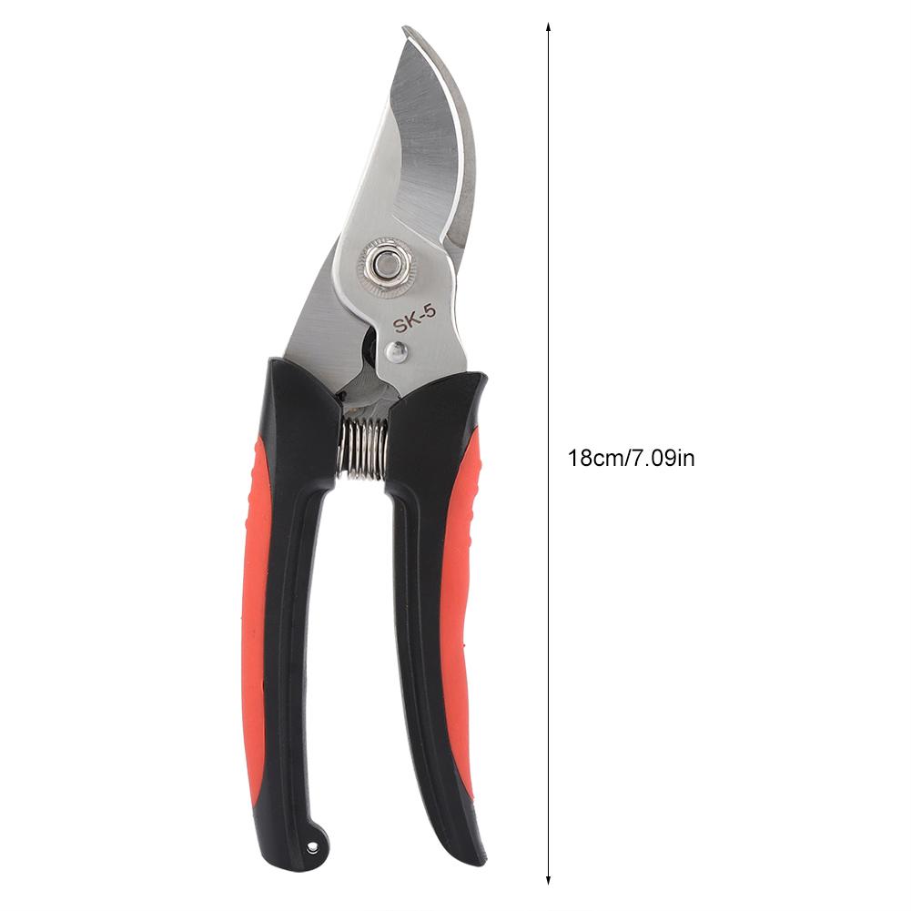Garden Pruning Shear Scissors Flowers Tree Branches Cutting Tool Gardening Pruner(Black)
