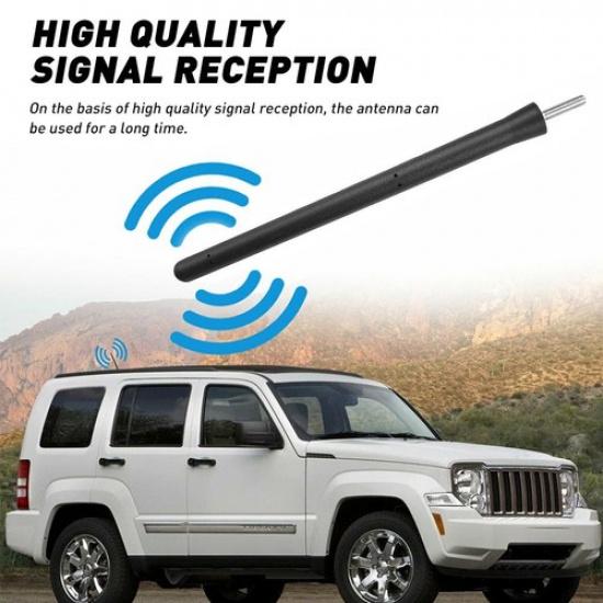 6.75" Black Universal Car Auto FM AM Radio Rubber Antenna Aerial Aluminum Alloy