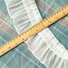 1Meter Lace Fabrics For Sewing Clothing Pleated Ribbons Diy Crafts Supplies Party Dress Needlework Decorative Trimmings white
