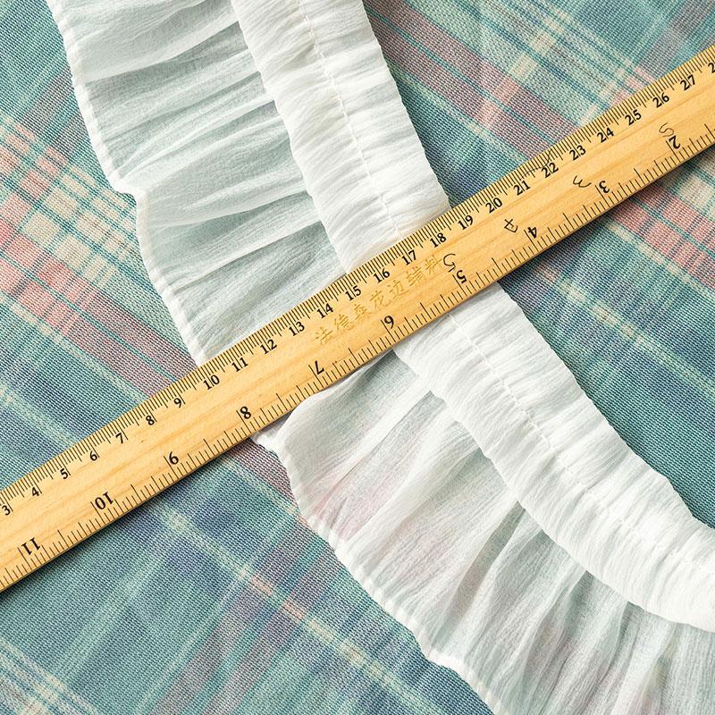 1Meter Lace Fabrics For Sewing Clothing Pleated Ribbons Diy Crafts Supplies Party Dress Needlework Decorative Trimmings white