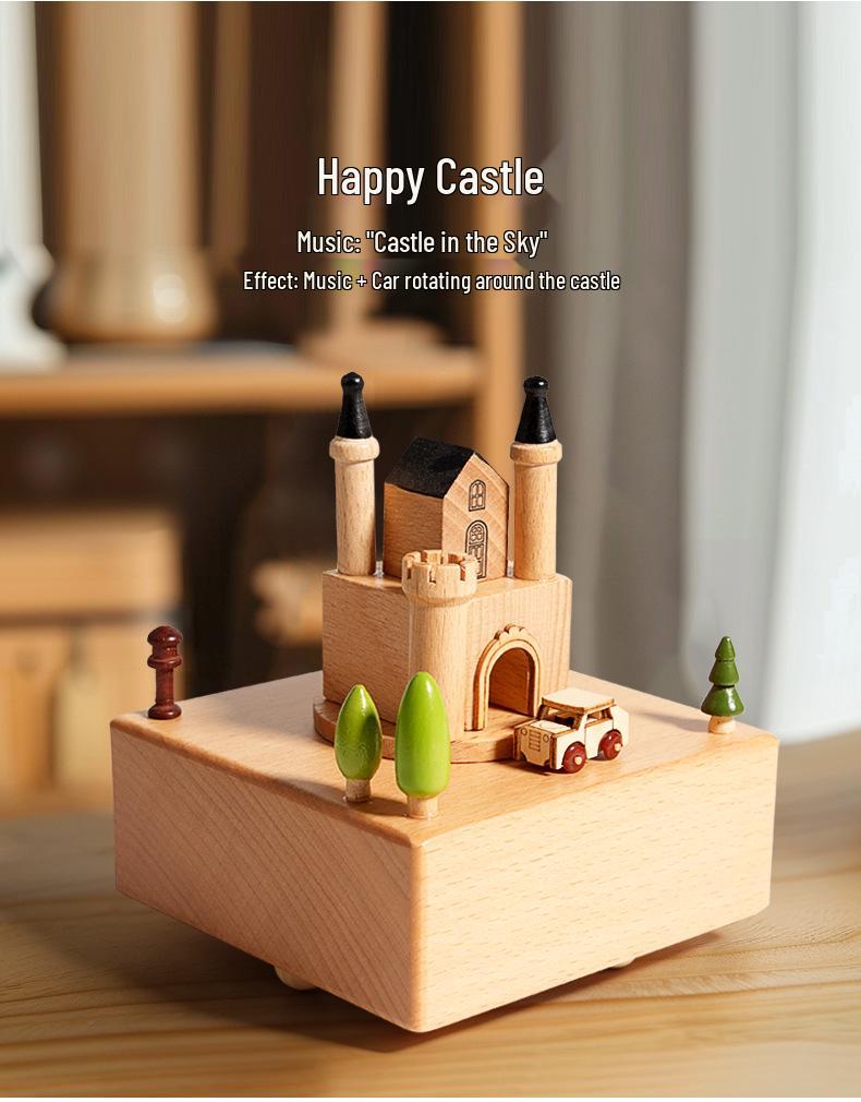 Christmas Festival Wooden Music Box: Creative Children's Toy and Home Decoration Craft, Perfect Birthday Gift
