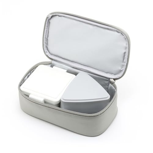 Miyoshi Seisakujyo GEL-COOL Compatible Insulated Single-Tier Lunch Box Case, Gray, W20.5 X D11.5 X H6.5cm (Compatible with Dome M, Square L, and Trian