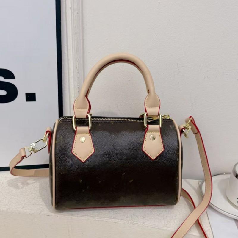 Elegante Mini Bolso Boston para Mujer de Cuero PU Cruzado al Hombro Con Cremallera Ligero Bolso de Mano para Uso Diario En Tendencia