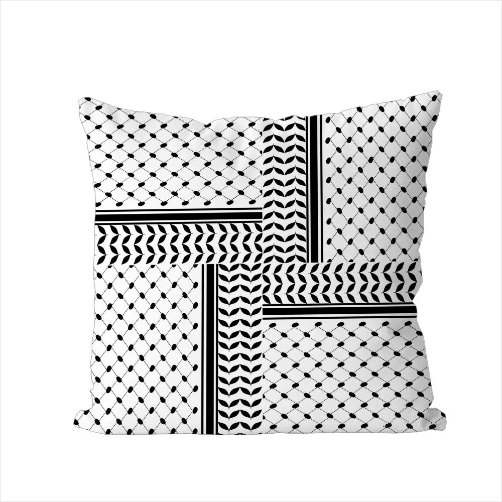 Arabic Keffiyeh Pillow Case For Car Sofa Decorative Home Doublesided Print Plush Square Throw Pillow Cushion Cover