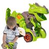 Pull Back Car Toy|Dinosaur Shape Transforming Vehicle Playsets|Friction Driving Dinosaur Carrier Ve