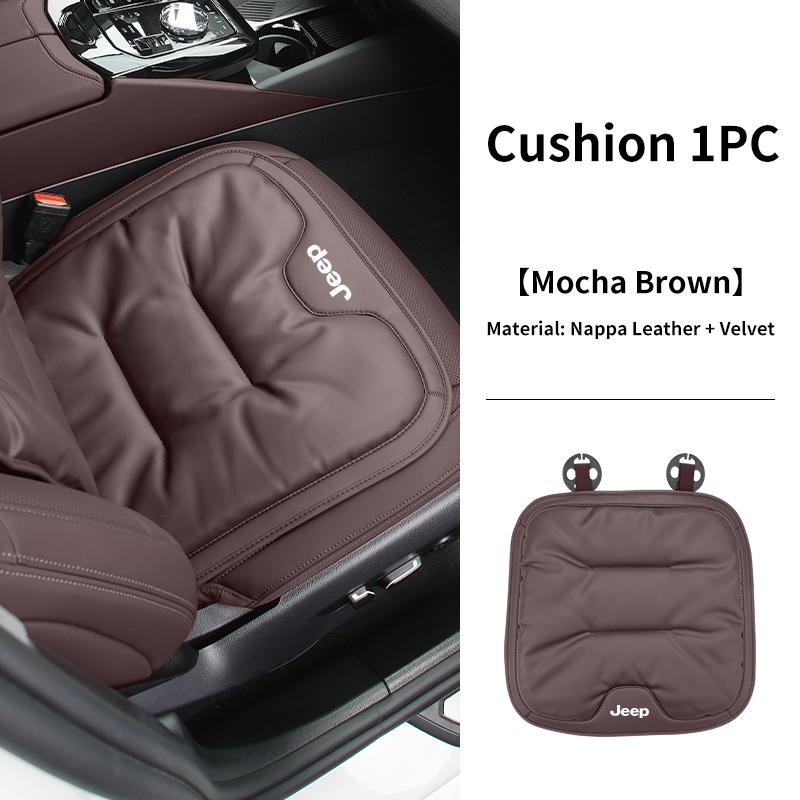 Car Velvet Cushion Vinter Leather Backrest Seat Cover Accessories For Jeep Grand Cherokee Compass Patriot Renegade Wrangler Libe ANO1