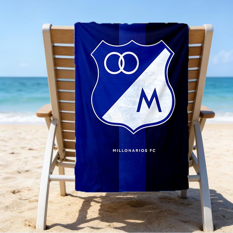 Blue Shield Emblem Millo-narios Beach Towel - Soft, Absorbent Microfiber, Lightweight, Ideal for The Beach, Parties, Travel, Camping fan gifts