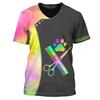 Neues Hundepflege 3D-Druck Damen Herren Haustierpfleger Arbeitskleidung Uniform T-Shirt Streetwear T-Shirts Harajuku Unisex Oversized T-Shirts Tops