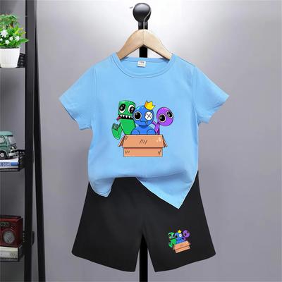 Rainbow Friends Anime 3D Tisk Dětská Trička Obleky Kluci Černá Dívka Růžová Ležérní Topy Krátký Rukáv Letní Oblečení