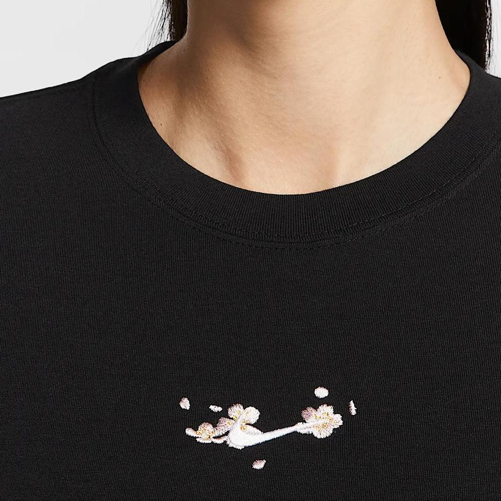 Nike Sportswear Chill Knit Comfortable Fashion Casual Solid Color Short Sleeve Regular T-Shirt Women Tops Black IF2007-010