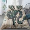 Dragon Duvet Cover King Queen Japanese Exotic Bedding Set Ancient Mythical Animal Comforter Cover 2/3pcs Polyester Quilt Cover