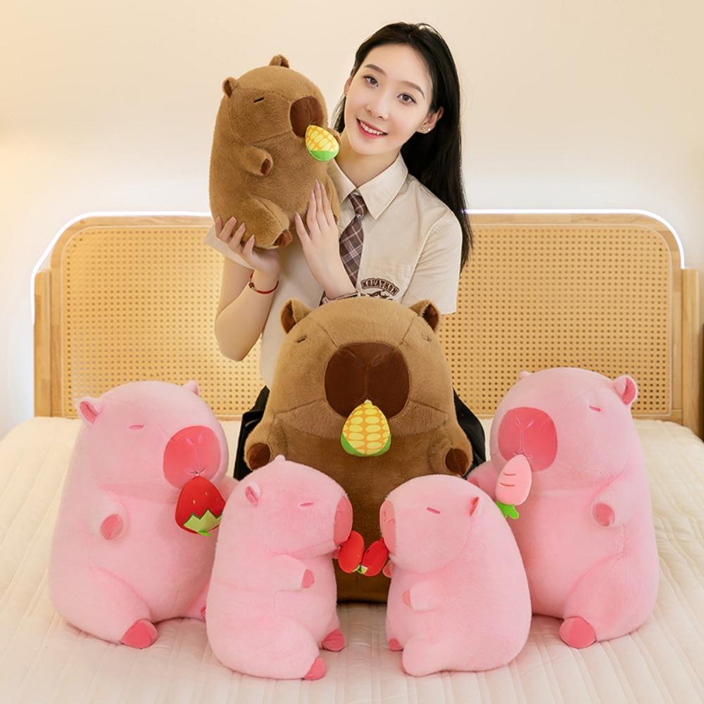 

Simulation Strawberry Capybara Doll Fluffy Capibara Anime Fluffty Toy Birthday Gift зелений