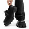Fashion Black Classic Men's Leather Shoes Luxury Styles by Fashion Designers Leisure Business Outdoor Trendy Streets Shoes Thick Soled