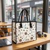Christmas Pattern Tote Bag Portable Large Capacity Casual Handbag for Daily Use