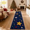 Christmas Festival Striped Carpet, Anti-slip Aesthetic Home Decoration Carpet, Passageway and Corridor Floor Mat
