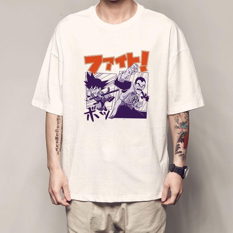 Last Language  Dragon Ball Little Wukong T-shirt Trunks Short-sleeved Dragon Ball Garin Fairy Peach White Clothes