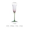 Light Luxury Retro Flower Home Wine Glasses Champagne Cup Set Crystal Goblet Glass Ribbed Pink Green Cocktail Glass Martini Cup