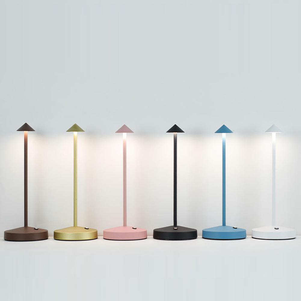 

Modern Cordless Table Lamp Rechargeable 3 Color Dimmable Small Desk Night Light Stepless Dimming for Home Office/Bedroom/Outdoor a