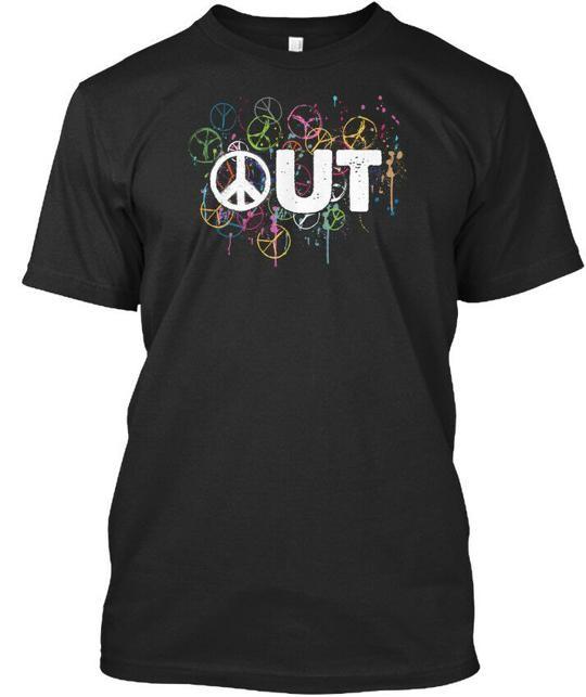 Peace Out T-Shirt Made in the USA Size S to 5XL S