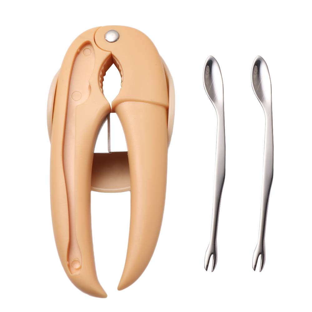 4 Stück/Set Professioneller Krabbenschalenöffner Edelstahl Krabben Essbesteck Set Krabbenknacker Set Abendessen