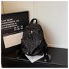Schoolbag milk mist powder texture sense embroidery star backpack female soft huhu sweet sister little fairy travel shopping small backpack