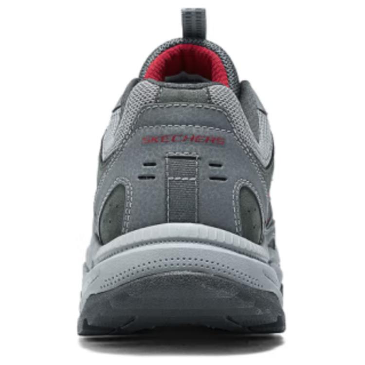 Skechers Outdoor Mens Fashion Versatile Durable Low-Top Casual Shoes Men Sneaker Charcoal Red 237740-CCRD