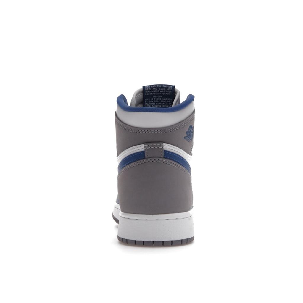 Air Jordan 1 Retro High OG GS True Blue Kids Sneakers White Cement-Grey FD1437-410