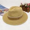 Spring and Summer Panama Straw Sunshade Top Hat for Men and Women, Beach and Jazz Style