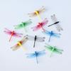 8.5cm Fluorescent Dragonfly Magnet for Flower Arrangements and Garden Decor