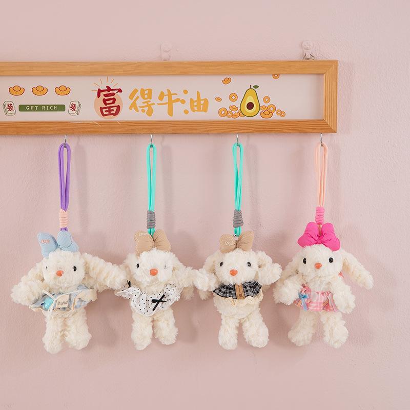 Cute Long-eared Rabbit Plush Pendant Cartoon Alpaca Doll Girl Bag Hanging Ornament Boutique Keychain