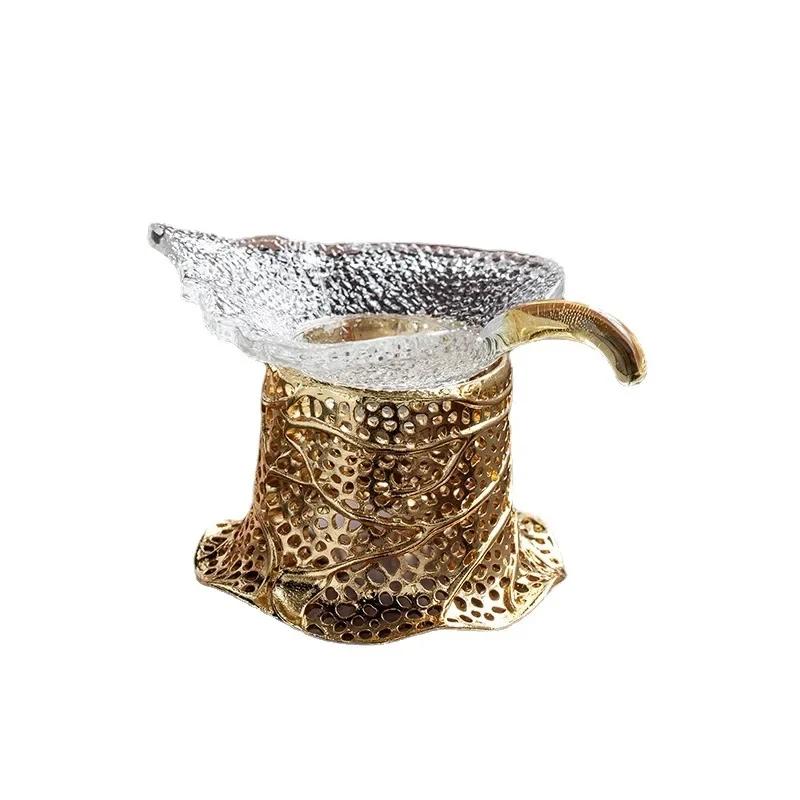 Creative Heat-Resistant Glass Tea Strainer Tea Filter Integrated Filter Net Filter Funnel Kung Fu Tea Utensils