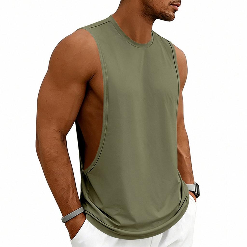 Maieu Relaxat Fără Mâneci pentru Bărbați, Casual Larg, Tricou pentru Mușchi pentru Antrenament Fitness, Baschet, Sporturi, Sală de Sport, Antrenament