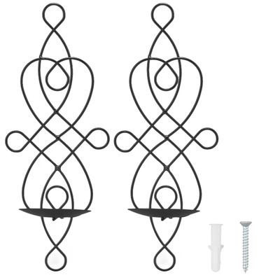 2 Sets Iron Wall Candle Sconce Holder Foldable Deformation Resistance Innovative Wall Candle Holder for Bedroom Dining
