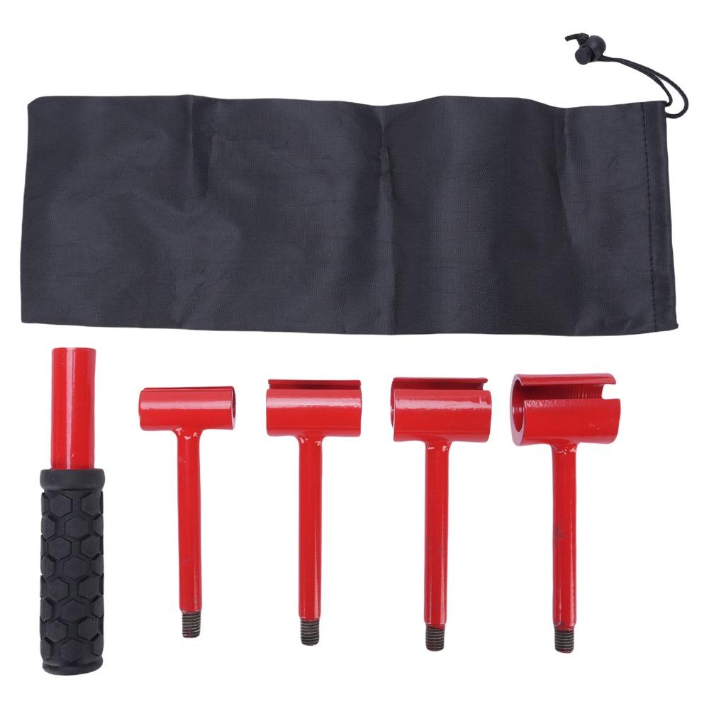 6pcs Red Door Hinge Adjustment Tool Multi-Functional Hinge Gap Adjustment Wrench Home Repair
