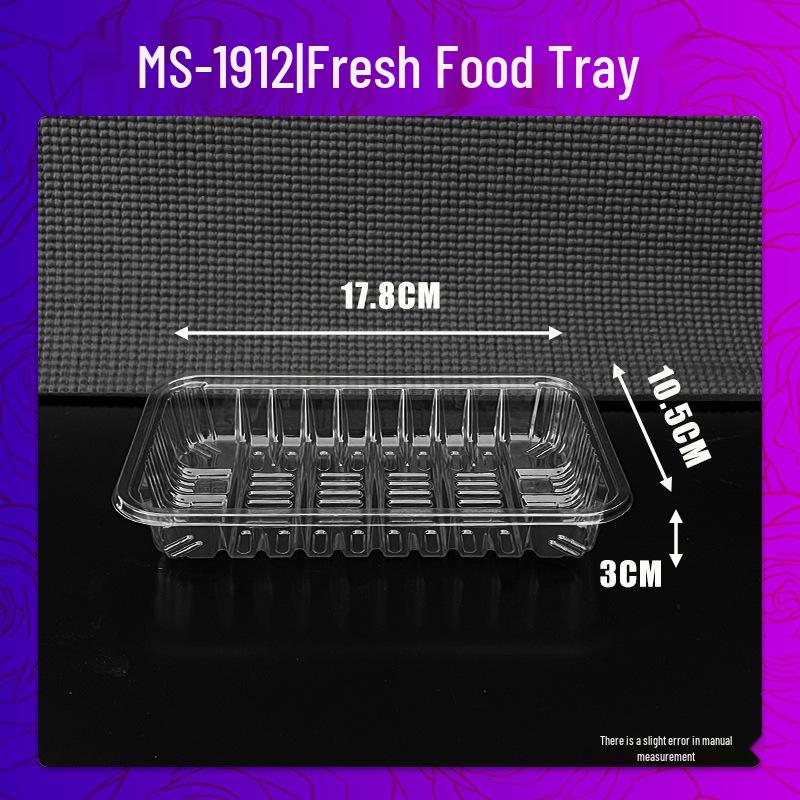 Transparent Disposable Fruit & Vegetable Tray - Fresh Food Packaging Box Without Lid