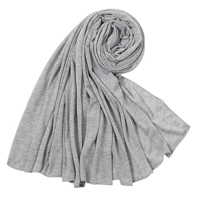 Solid Color Mercerized Cotton Women's Scarf - Spring/Summer, High-Quality, Elastic, Breathable, Indian-Style, Sweat-Wicking, BS82