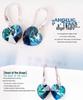Korean Ocean Heart Blue Crystal S925 Silver Women's Earrings