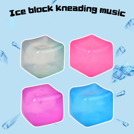 3Pcs Stress Cube Fidget Toy Anxiety Relief Ice Cube Squeeze Decompression