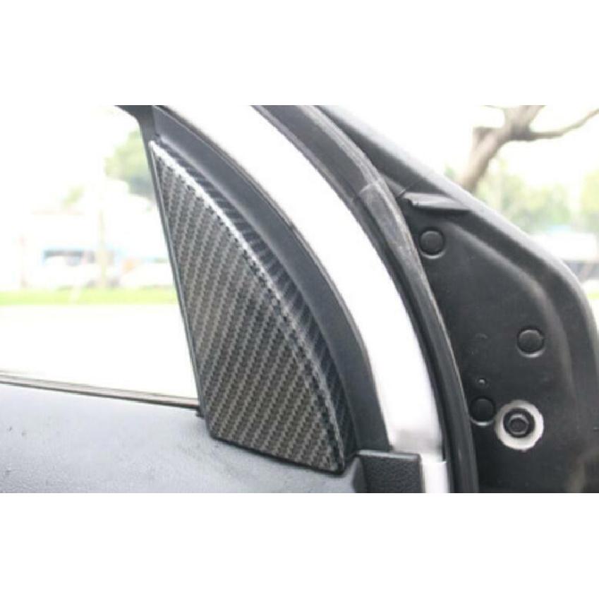 For Ford Explorer 2011-2019 Carbon Fiber A Pillar Front Triangle Cover Trim 2PCS
