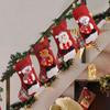 4 st Julstrumpor Juldekorationer Artiklar Stor Röd Björn, Jultomte, Snögubbe, Ren Julstrumpor Gåvor Hängande Julstrumpor