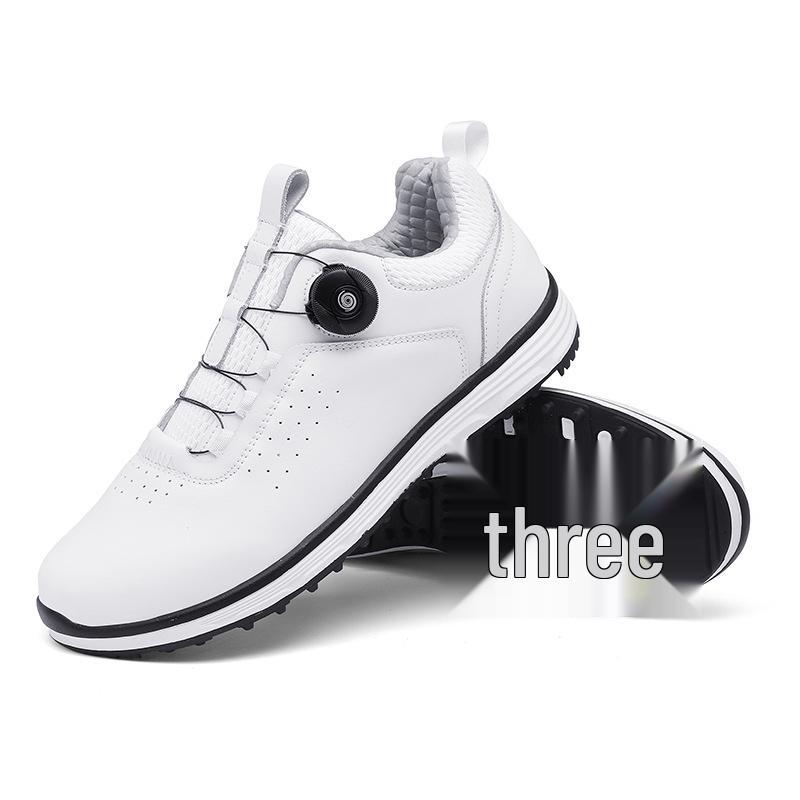 F-022 Men's Breathable Golf Shoes with Fixed Spikes