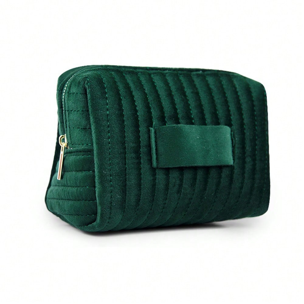Striped Cosmetic Bag Soft Cosmetic Storage Bag